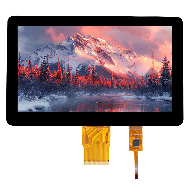 7-inch industrial touch screen display assembly for long-life equipment applications